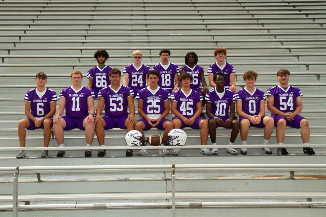 Shamokin Area football players together in the stadium