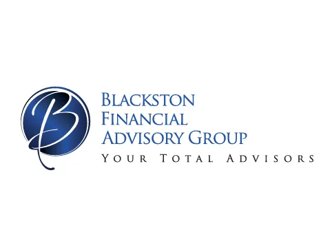 Logo of Blackston Financial Advisory Group featuring a stylized "B" in blue and the text "Your Total Advisors" below.