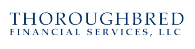 Text on a white background reads "THOROUGHBRED FINANCIAL SERVICES, LLC" in blue letters.