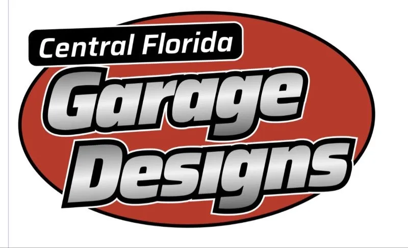 Logo featuring the text "Central Florida Garage Designs" in bold lettering, with "Central Florida" in a smaller size above "Garage Designs" set in a contrasting color.