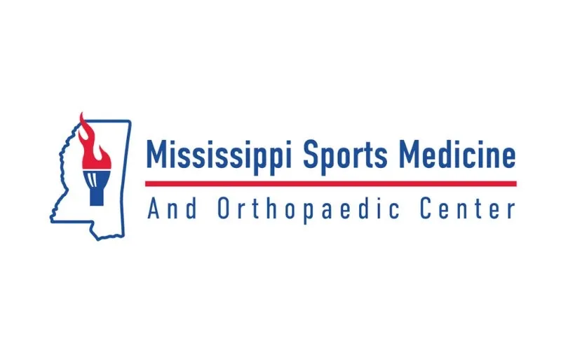 Logo features the outline of Mississippi with a torch and the text "Mississippi Sports Medicine and Orthopaedic Center" in blue and red.