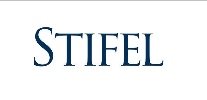 The text "STIFEL" is displayed in a dark blue serif font on a white background.