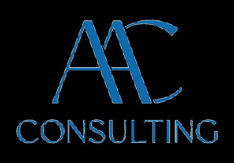 Logo featuring the letters "AAC" in blue with "CONSULTING" written below in a smaller font. The design is simple and modern against a white background.