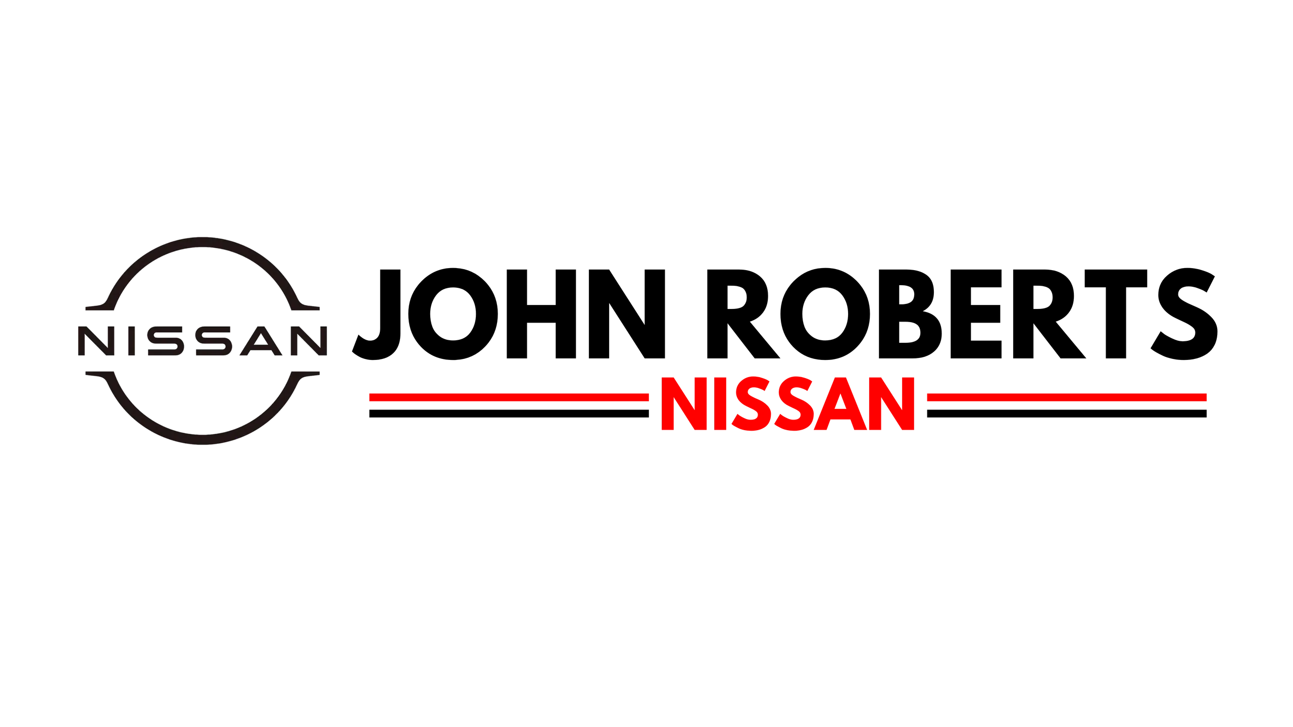 The image features the Nissan logo, which includes a circular emblem and the word "Nissan" in red and black text.