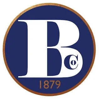 A circular logo featuring a prominent white letter "B" on a blue background, with "Co" in smaller text. The year "1879" is displayed at the bottom in gold.