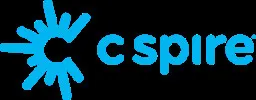 The image features the C Spire logo, which includes a stylized letter "C" surrounded by a burst of rays in blue. The word "cspire" is also displayed in lowercase, next to the logo.